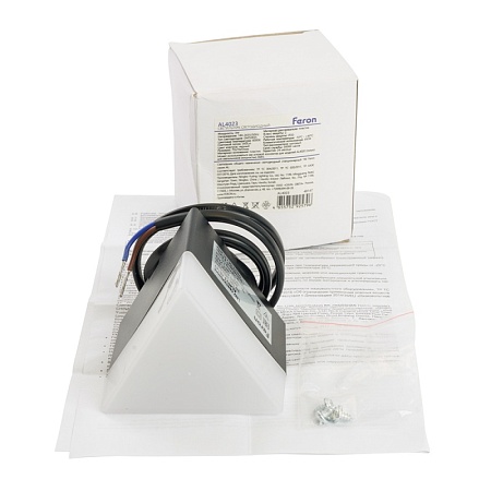 Светильник светодиодный Feron AL4023 IP20 3W 4000К, пластик, черный 70*70*55мм - фото