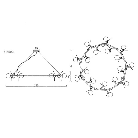 Кольцевая Люстра Matisse R D130 Imperiumloft 191865-26 - фото