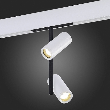 Магнитный трековый светильник Белый LED 1*16W 3000K 1 100Lm Ra>90 36° IP20 D45xH240 48V ST808.536.16 - фото