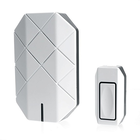 Звонок дверной беспроводной Feron E-377 Электрический 30 мелодий белый с питанием от батареек - фото