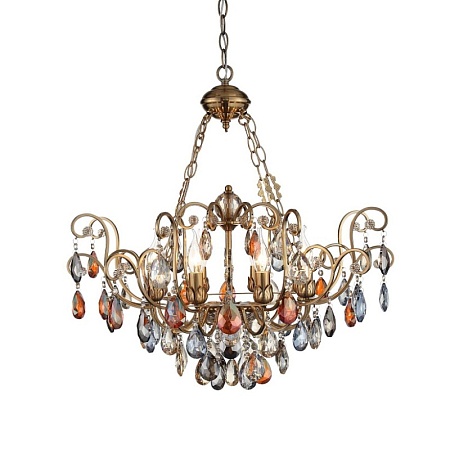 Люстра подвесная ST-Luce Бронза/Мульти E14 8*40W SL421.303.08 - фото