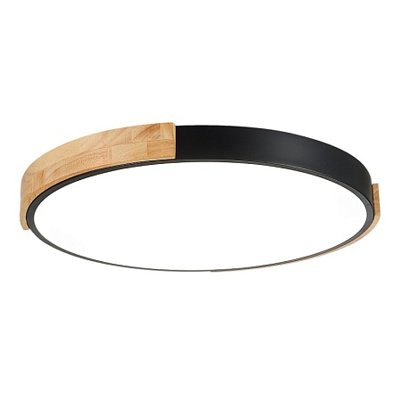 Светильник потолочный Черный, Светлое дерево/Белый LED 1*40W 3000K/4000K/6000K SLE201342-01 - фото