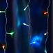Светодиодная гирлянда Feron CL18 занавес 1,5*1,5м  + 3м мультиколор плавная смена цветов,  c питанием от сети 230V, белый шнур - фото