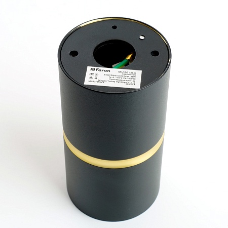 Светильник потолочный Feron ML186 Barrel ZEN MR16 GU10 35W 230V,  чёрный, золото - фото