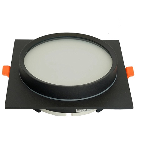 Светильник встраиваемый Feron DL705 потолочный GX70 черный квадрат IP44 - фото