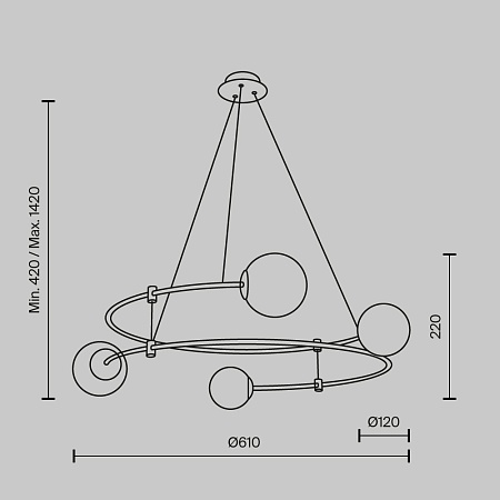 Подвесной светильник Maytoni Balance MOD317PL-04B - фото