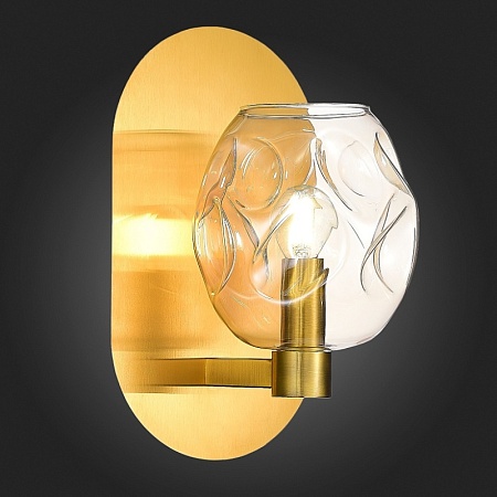 Бра ST-Luce Латунь/Коньячный E14 1*40W SL1188.301.01 - фото