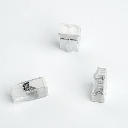 Клемма монтажная 2-проводная с пастой STEKKER  для 1-жильного проводника, LD2273-242 (5 штук в упаковке) - фото