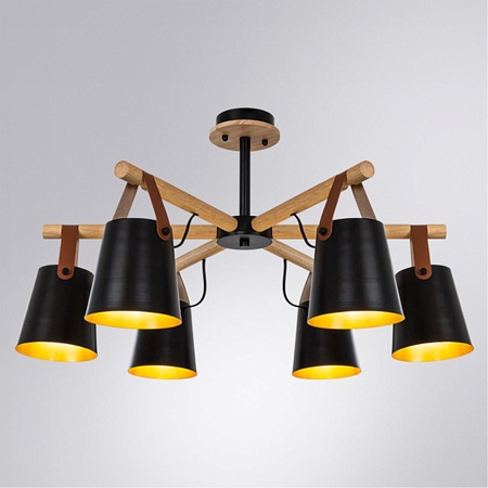 Потолочная люстра Arte Lamp THOMAS A7032PL-6BK - фото