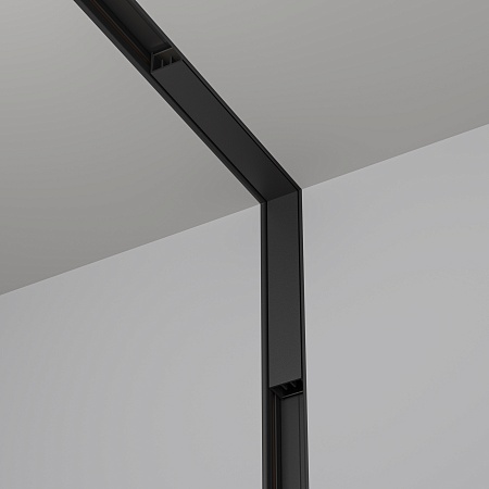 Коннектор угловой внутренний, встраиваемый Basity, черный  - фото