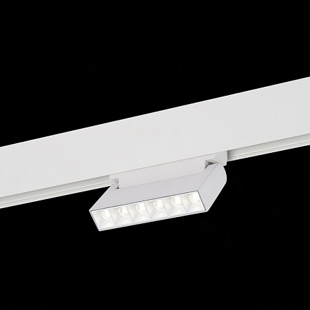 Магнитный трековый светильник белый LED 1*6W 4000K 532Lm Ra>80 36° IP20 L120xW22xH108 4 ST364.546.06 - фото