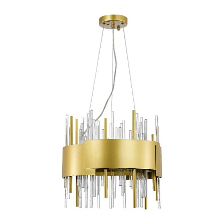 Люстра подвесная ST-Luce Матовое золото/Матовое золото,Прозрачный E14 8*40W SL1633.203.08 - фото