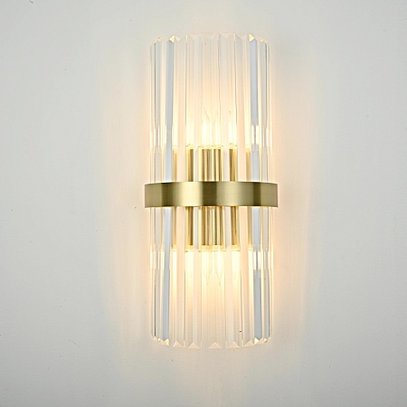 Бра Odeon Clear Glass Gold Metal Wall Lamp Imperiumloft 147727-22 - фото