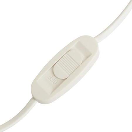 Сетевой шнур с выключателем, 230V 1,9м белый, KF-HK-1-2 - фото