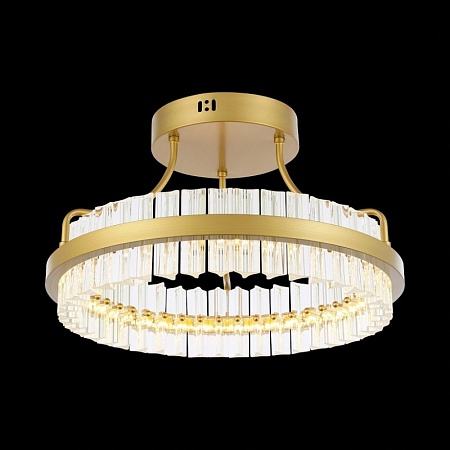 Светильник потолочный ST-Luce Матовое золото/Прозрачный LED 1*34W 3000K SL383.202.01 - фото