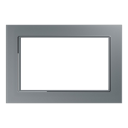 Рамка 2-местная (без перемычки), стекло, STEKKER, GFR00-7012-03, серия Катрин, серебро - фото