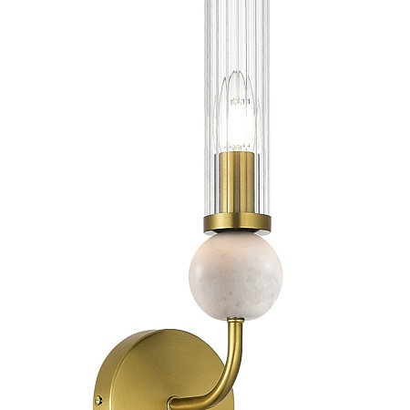 Светильник настенный ST-Luce латунь/прозрачный E14 1*40W SL1244.301.01 - фото