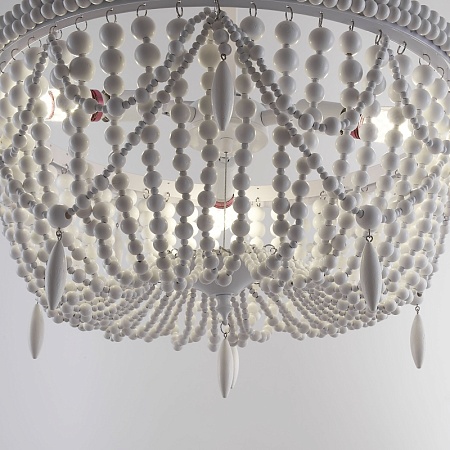 Люстра Rh Anselme White Wood Weathered Chandelier Imperiumloft 84574-22 - фото