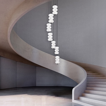 Светильник подвесной ST-Luce Черный/Белый LED 7*8W 3000K SL6121.403.07 - фото