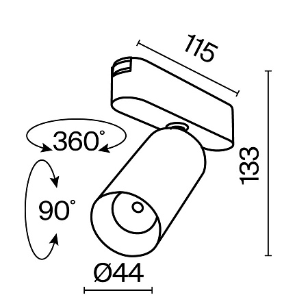 Трековый светильник Technical FOCUS LED TR103-1-12W4K-M-W - фото