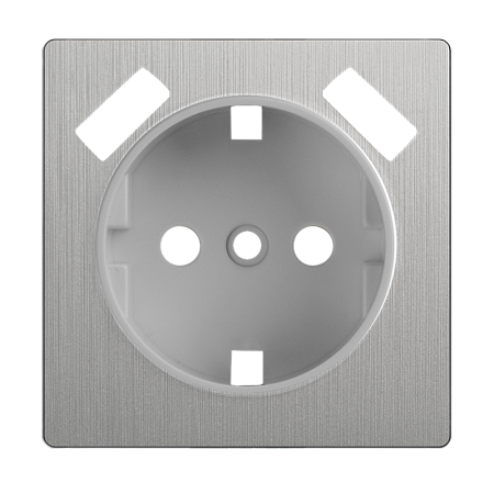 Накладка  для розетки USB cеребряный рифленый WL09-USB-CP - фото