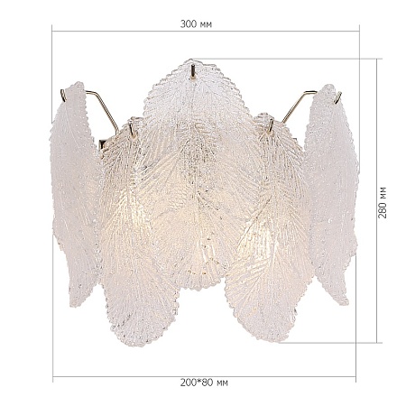 Светильник настенный ST-Luce золотистый/прозрачный, янтарный G9LED 2*5W SL6135.201.02 - фото