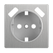 Накладка  для розетки USB cеребряный рифленый WL09-USB-CP - фото