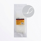 Хомут нейлоновый STEKKER NYCT25-150 2,5x150 мм, d пучка max 35 мм, нагрузка 8 кг, белый, упаковка 100 шт