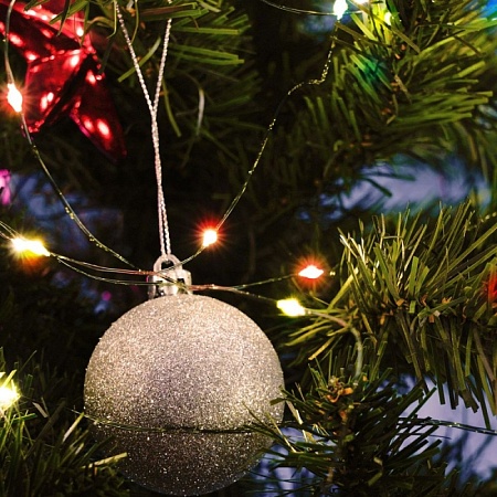 Светодиодная гирлянда Feron CL583 линейная Роса (на проволоке) мультиколор c питанием от сети 220V 20м + сетевой шнур 1,5м - фото