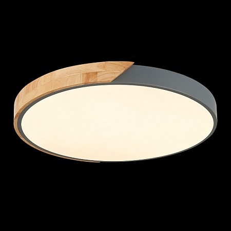 Светильник потолочный Серый, Светлое дерево/Белый LED 1*45W 3000K/4000K/6000K SLE200972-01 - фото