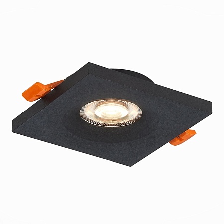 Св-к встр. Черный GU10 1*50W L94xW94xH27 220V Без ламп ST205.418.01 - фото