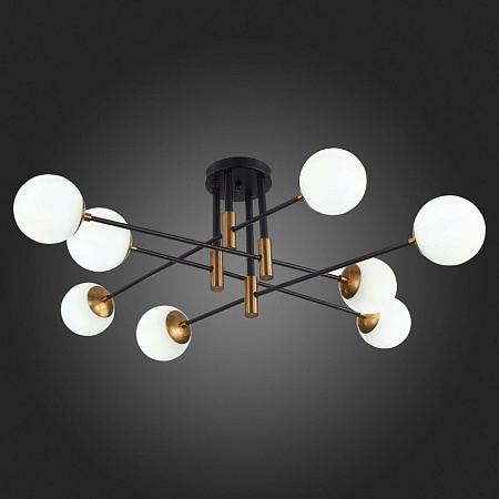 Люстра потолочная ST-Luce Бронза,Черный/Белый E27 8*40W SL1203.402.08 - фото