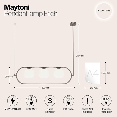 Подвесной светильник Maytoni MOD221PL-03N - фото