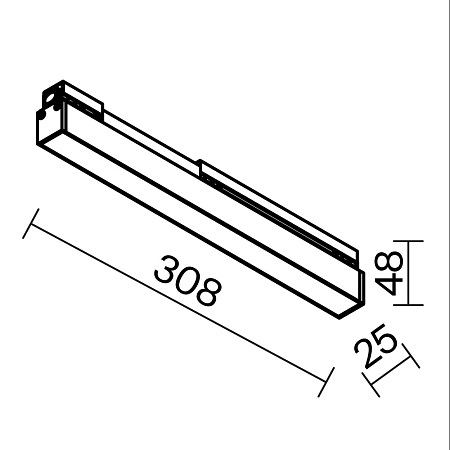 Уличный трековый светильник Outdoor O-TR02-1-S-12WB4K - фото