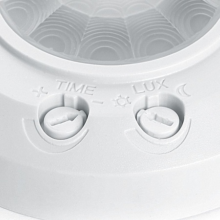 Датчик движения 400W 8m  120°(гориз.) 360°(верт.) белый SEN17 - фото