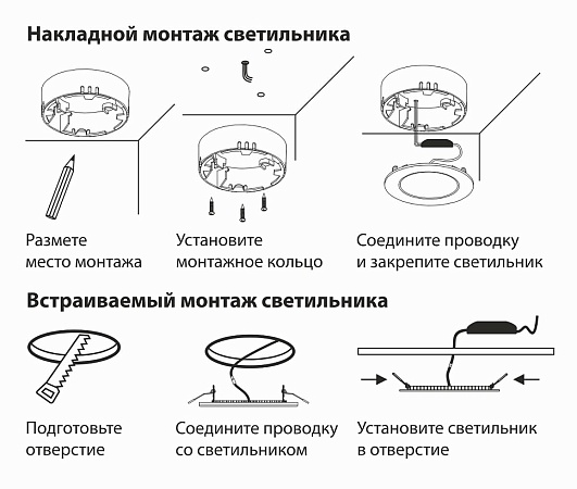 Универсальный накладной/встраиваемый потолочный светодиодный светильник DLR020 24W 4200K - фото