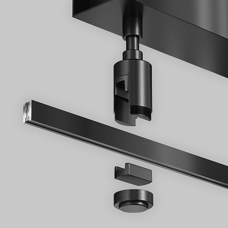 Основание потолочное Short для блока питания с вводом питания Flarity черный - фото