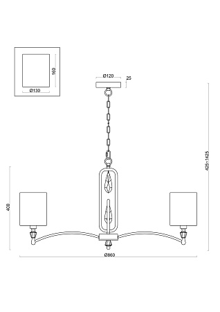 Подвесной светильник Freya FR1007PL-08BS - фото