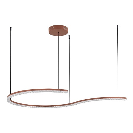 Светильник подвесной ST-Luce терракотовый/прозрачный LED 1*65W 4000K SL1018.603.01 - фото