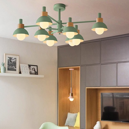 Люстра На Штанге Fanta A 8 Lights Green Imperiumloft 193150-26 - фото