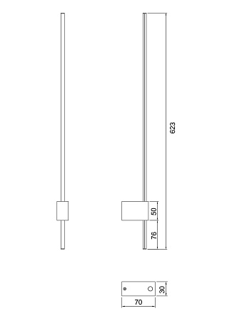 Настенный светильник (бра) Technical C070WL-L6GB3K - фото