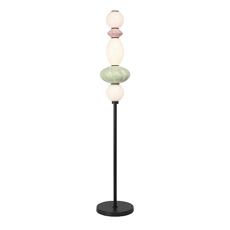 Светильник напольный ST-Luce черный/розовый, зелёный, опаловый LED 1*20W 3000K SL6134.405.01 - фото