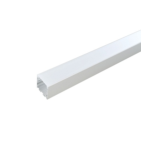Профиль алюминиевый накладной "Линии света" с крепежами, белый, CAB256 - фото