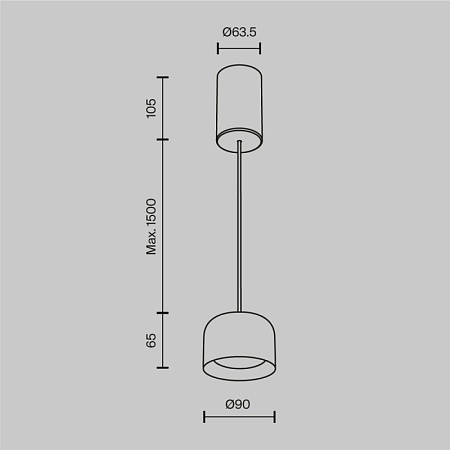 Подвесной светильник Technical P113-L12-3K-W - фото