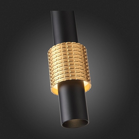 Светильник подвесной ST-Luce Черный, Анодированный золотой/Черный LED 1*6W 3000K SL1591.403.01 - фото