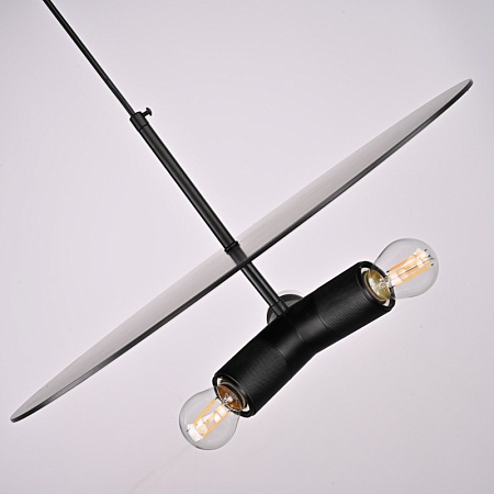 Люстра Rh Utilitaire Disk Triple Pendant Black Imperiumloft 123645-22 - фото