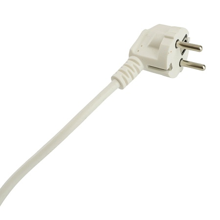 Удлинитель 4-местный с/з с выключ. STEKKER HM071-41-05 3x1мм2, 5м, 250В, 16А, 1USB+2C, 2.4A, сер Home, белый - фото