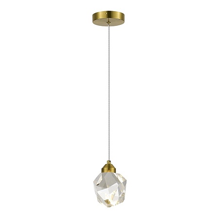 Подвес ST-Luce Золотистый/Прозрачный LED 1*3W 3000K SL6114.203.01 - фото
