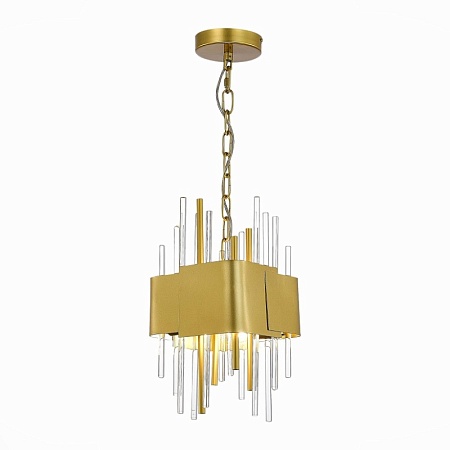 Люстра подвесная ST-Luce Матовое золото/Матовое золото,Прозрачный E14 4*40W SL1633.203.04 - фото