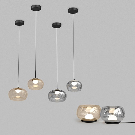 Потолочный подвесной светильник Denkirs DK6742-BK+AM - фото